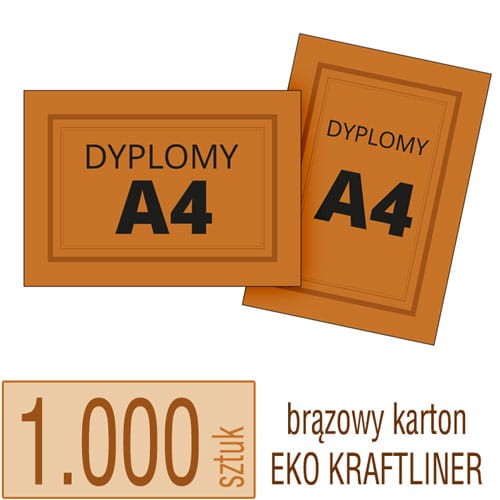 Dyplomy / Certyfikaty A4 EKO KRAFT - pakiet 1.000 sztuk