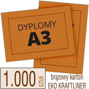 Dyplomy, certyfikaty A3 Eko KRAFT - 1.000 szt.