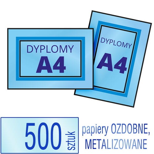 Dyplomy A4 PRESTIGE (papiery ozdobne, fakturowane, metalizowane) - pakiet 500 sztuk