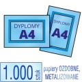 Dyplomy A4 PRESTIGE (papiery ozdobne, fakturowane, metalizowane) - pakiet 1.000 sztuk