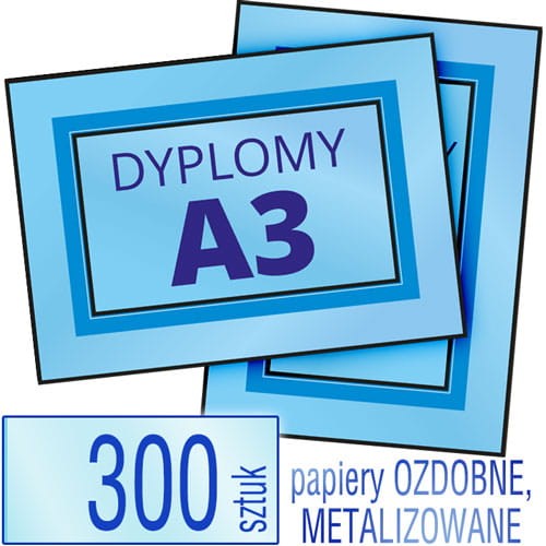 Dyplomy A3 PRESTIGE (papiery ozdobne, fakturowane, metalizowane) - pakiet 300 sztuk