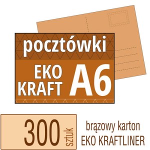 Pocztówki A6 Eko KRAFT - 300 szt.