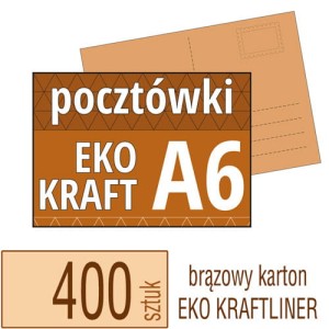 Pocztówki A6 Eko KRAFT - 400 szt.