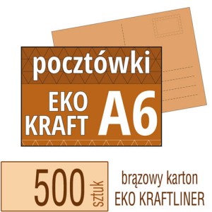 Pocztówki A6 Eko KRAFT - 500 szt.