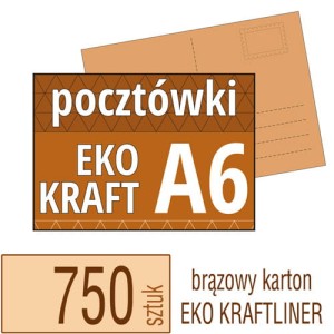 Pocztówki A6 Eko KRAFT - 750 szt.