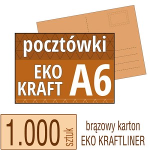 Pocztówki A6 Eko KRAFT - 1.000 szt.