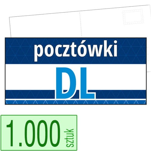 Pocztówki DL w atrakcyjnej niskiej cenie - pakiet 1.000 sztuk