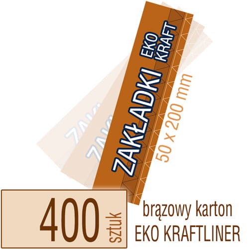 Zakładki do książek Eko Kraft - w atrakcyjnej niskiej cenie - pakiet 400 sztuk