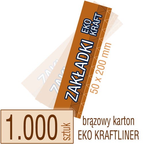 Zakładki do książek Eko Kraft - w atrakcyjnej niskiej cenie - pakiet 1.000 sztuk
