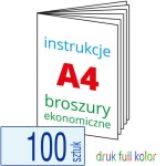 Instrukcje A4 / Broszury ekonomiczne A4 - 100 szt.