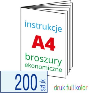 Instrukcje A4 / Broszury ekonomiczne A4 - 200 szt.