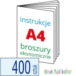 Instrukcje A4 / Broszury ekonomiczne A4 - 400 szt.