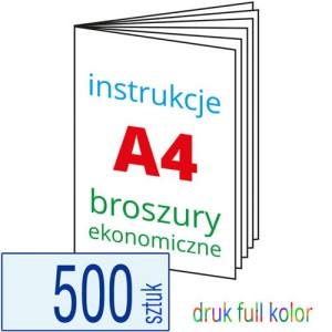 Instrukcje A4 / Broszury ekonomiczne A4 - 500 szt.