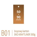 Metki B01 Eko KRAFT - 50x90 mm, brązowy karton Kraftliner 300g, druk full kolor CMYK