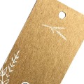 metki produktowe, brązowy karton Kraftliner, druk kolorem białym