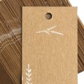metki produktowe, brązowy karton Kraftliner, druk kolorem białym
