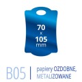 Metki B05 PRESTIGE - 70x105 mm, druk na papierach ozdobnych, metalizowanych, perłowych, itp.