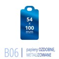 Metki B06 PRESTIGE - 54x100 mm, druk na papierach ozdobnych, metalizowanych, perłowych, itp.