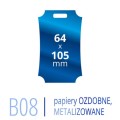 Metki B08 PRESTIGE - 64x105 mm, druk na papierach ozdobnych, metalizowanych, perłowych, itp.