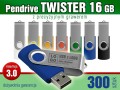 Pendrive Twister 3.0 - 16 GB z grawerem lub nadrukiem full kolor CMYK - pakiet 300 szt.