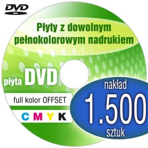Płyty DVD + nadruk offset - pakiet 1.500 szt.