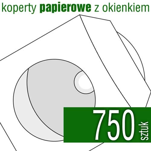 koperta papierowa do płyt CD, DVD, Blu-Ray z okienkiem