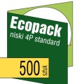 Ecopacki niskie 4P - standardowe jednołamowe, 1 płyta - 500 szt.