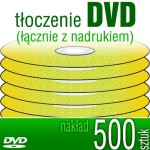 Tłoczenie DVD + nadruk - pakiet 500 szt.