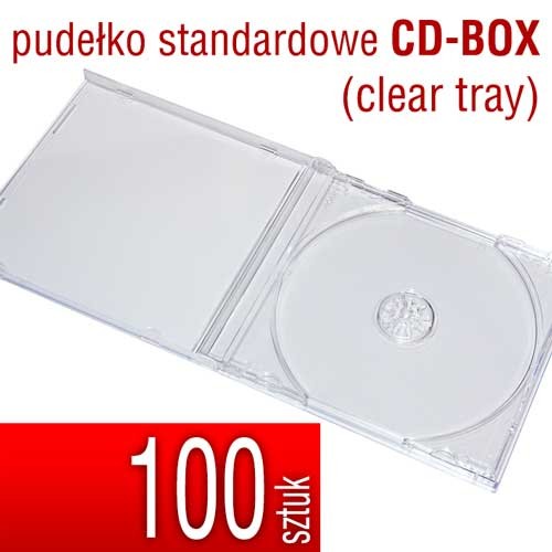 pudełko plastikowe do płyt CD, DVD - CD-BOX - clear tray
