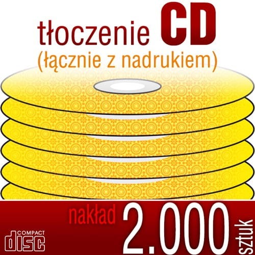 Tłoczenie płyt CD (+ nadruk na płycie) - 2.000 szt.