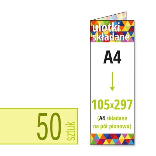 Ulotki składane A4 do 105x297 mm w atrakcyjnej niskiej cenie