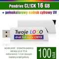 Pendrive CLICK 16 GB z nadrukiem full kolor - komplet 100 szt.