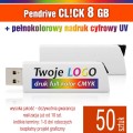 Pendrive CLICK 8 GB z nadrukiem full kolor - komplet 50 szt.