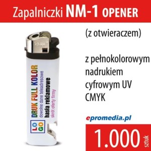 Zapalniczki NM-1 OPENER z nadrukiem - pakiet 1.000 szt.