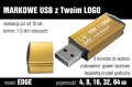 Pendrive EDGE 16 GB z grawerem - kolor żółty (złoty)