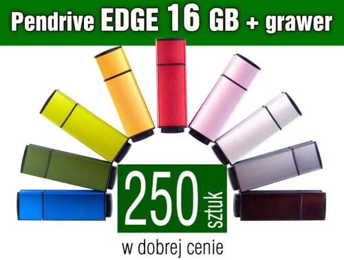Pendrive EDGE 16 GB z grawerem - komplet 250 szt.