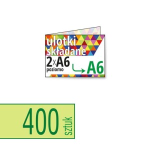 Ulotki składane 2xA6 do A6 - 400 szt.
