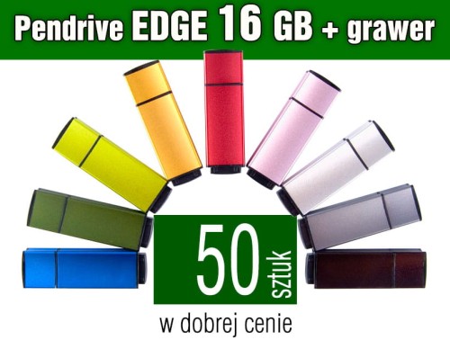 Pendrive EDGE 16 GB z grawerem - komplet 50 szt.
