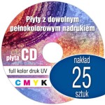 Płyty CD + nadruk UV - pakiet 25 szt.