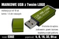 Pendrive EDGE 16 GB z grawerem - kolor ciemnozielony