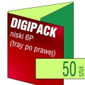 Digipacki 6P - dwułamowe, z tacką po prawej stronie - druk pełnokolorowy CMYK + uszlachetnienie folią błysk lub mat bez dopłaty - 50 szt.