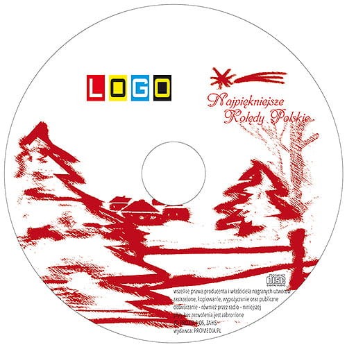 Płyty z kolędami w kopercie foliowej - BK-383- nadruk na płycie z LOGO