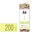 Ulotki składane A4 do 105x297 mm w atrakcyjnej niskiej cenie