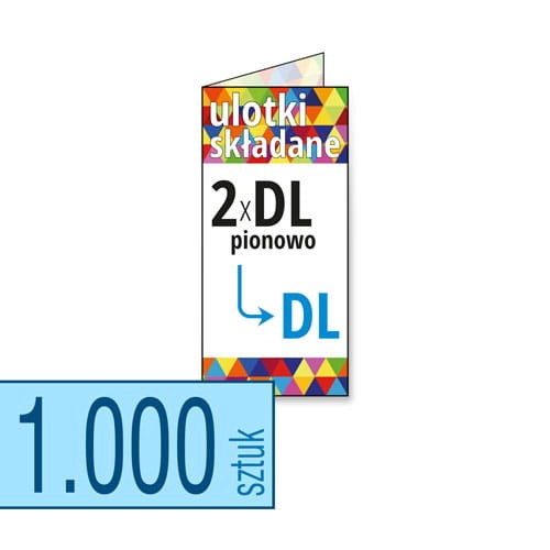 Ulotki składane 2xDL pionowo do DL w atrakcyjnej niskiej cenie