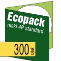 Ecopacki niskie 4P - standardowe jednołamowe, 1 płyta - 300 szt.