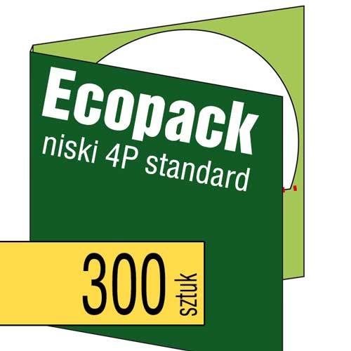Ecopacki niskie 4P - standardowe jednołamowe, 1 płyta - 300 szt.