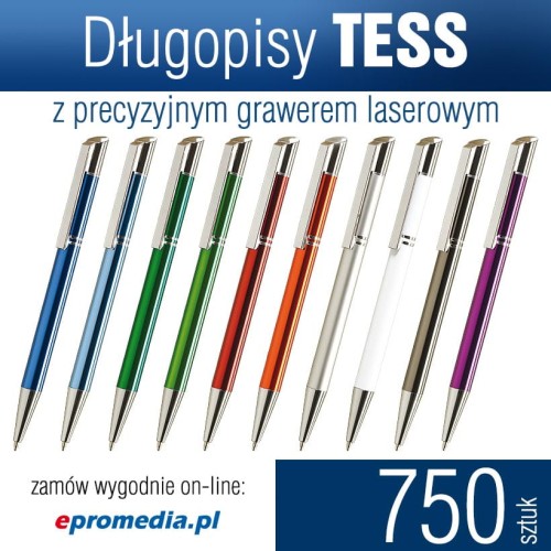Długopisy metalowe TESS z grawerem - ATRAKCYJNA CENA
