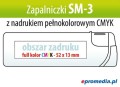 zapalniczki SM-3 z nadrukiem pełnokolorowym CMYK  - specyfikacja techniczna