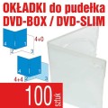 druk okładek pod folię do pudełka standardowego DVD-BOX oraz do pudełka DVD-SLIM
