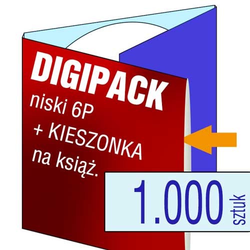 Digipacki 6P z KIESZONKĄ na książeczkę - 1.000 szt.